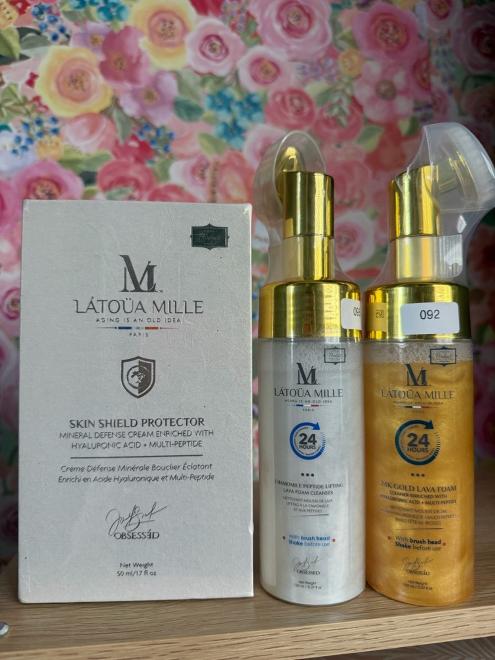 Latoua Mille Skin Shield Protector + 24K Gold Cleanser, Chamomile Set SEALED
